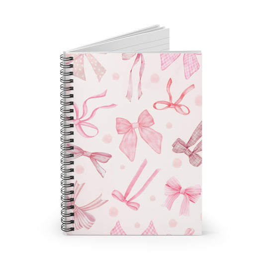 Bow Design Spiral Notebook