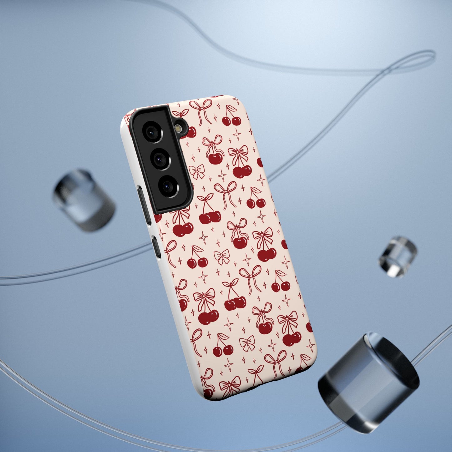 Cherry Blossom Phone Case - Impact-Resistant Cherry Pattern Design