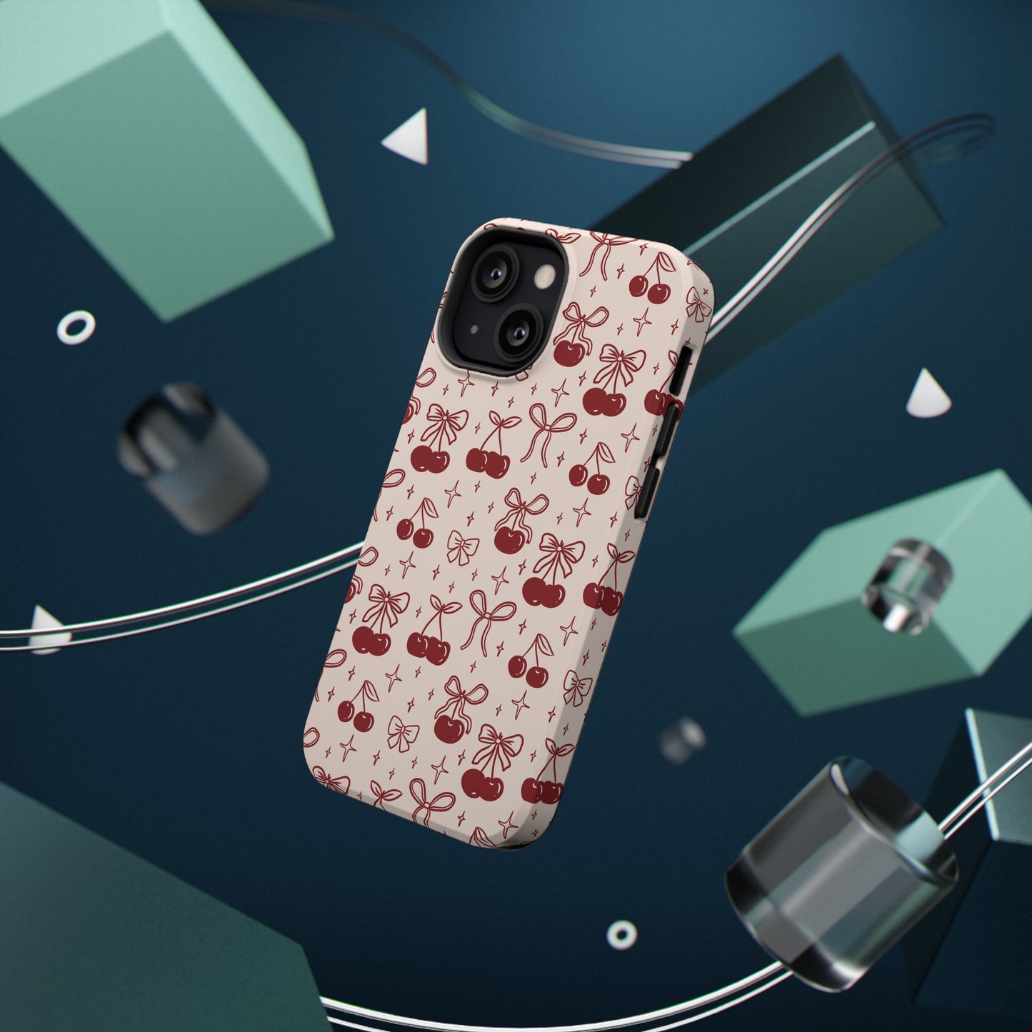 Cherry Blossom Phone Case - Impact-Resistant Cherry Pattern Design