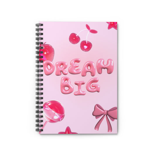 Cute Dream Big Spiral Notebook