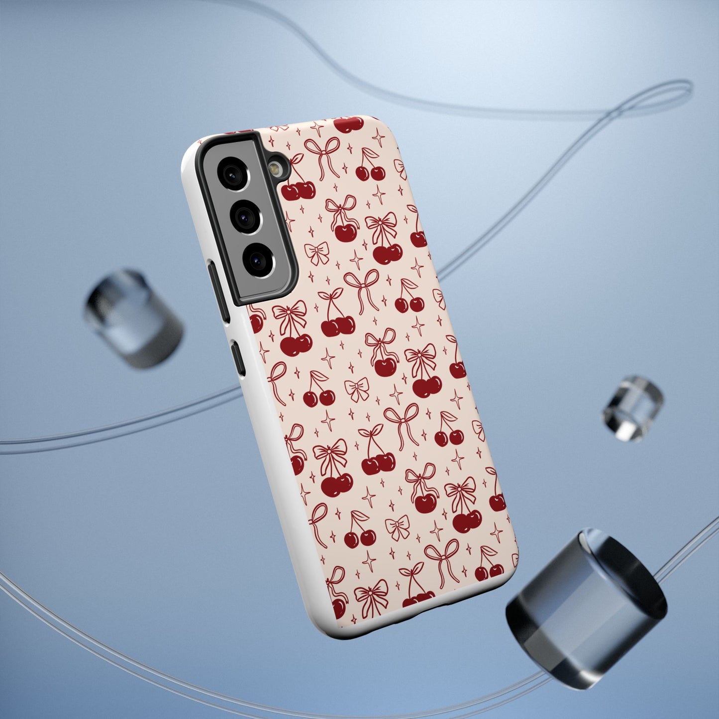 Cherry Blossom Phone Case - Impact-Resistant Cherry Pattern Design