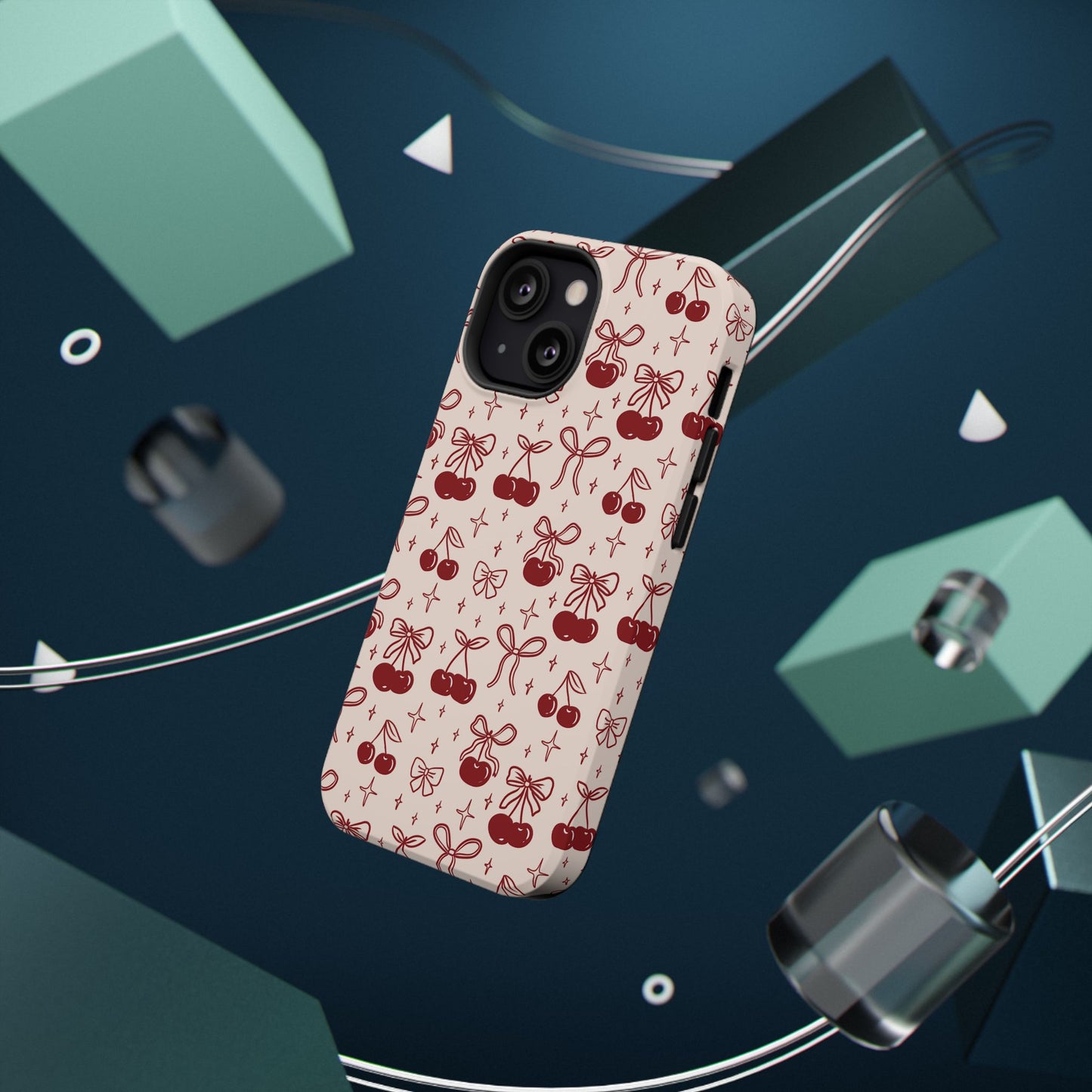 Cherry Blossom Phone Case - Impact-Resistant Cherry Pattern Design