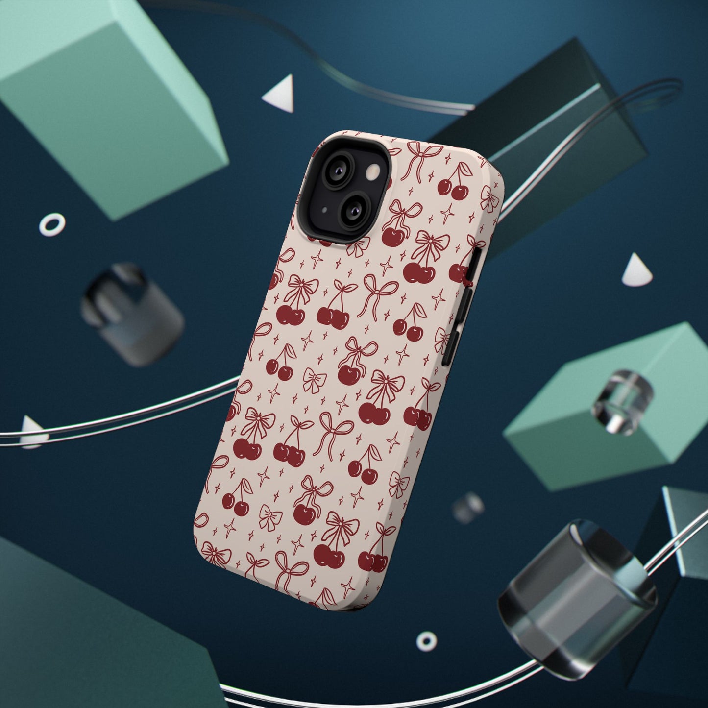 Cherry Blossom Phone Case - Impact-Resistant Cherry Pattern Design