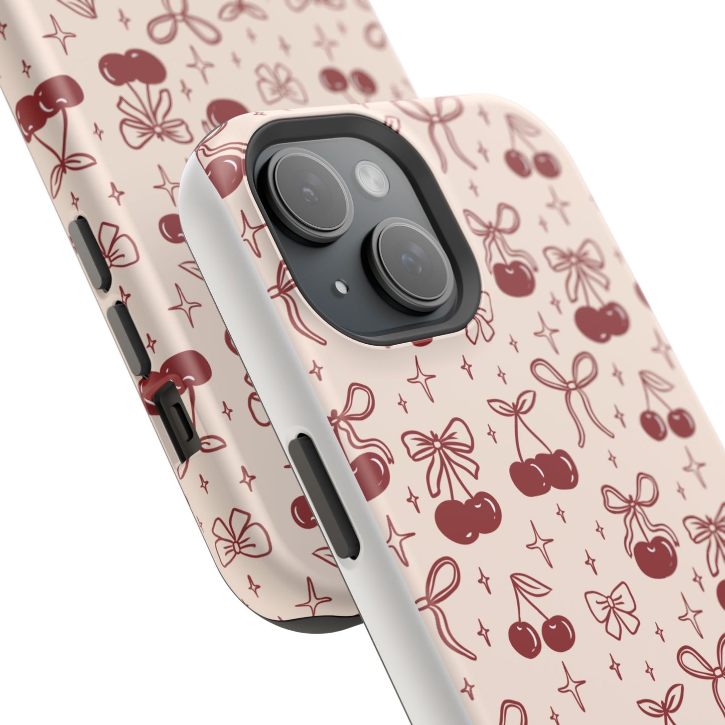 Cherry Blossom Phone Case - Impact-Resistant Cherry Pattern Design