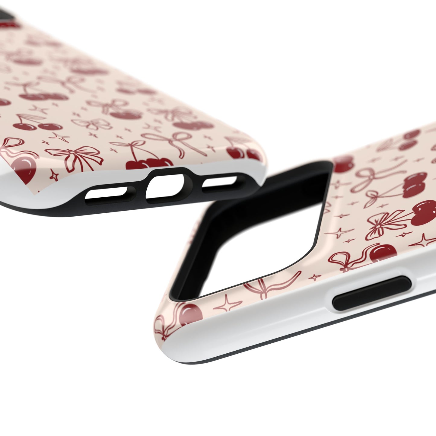 Cherry Blossom Phone Case - Impact-Resistant Cherry Pattern Design