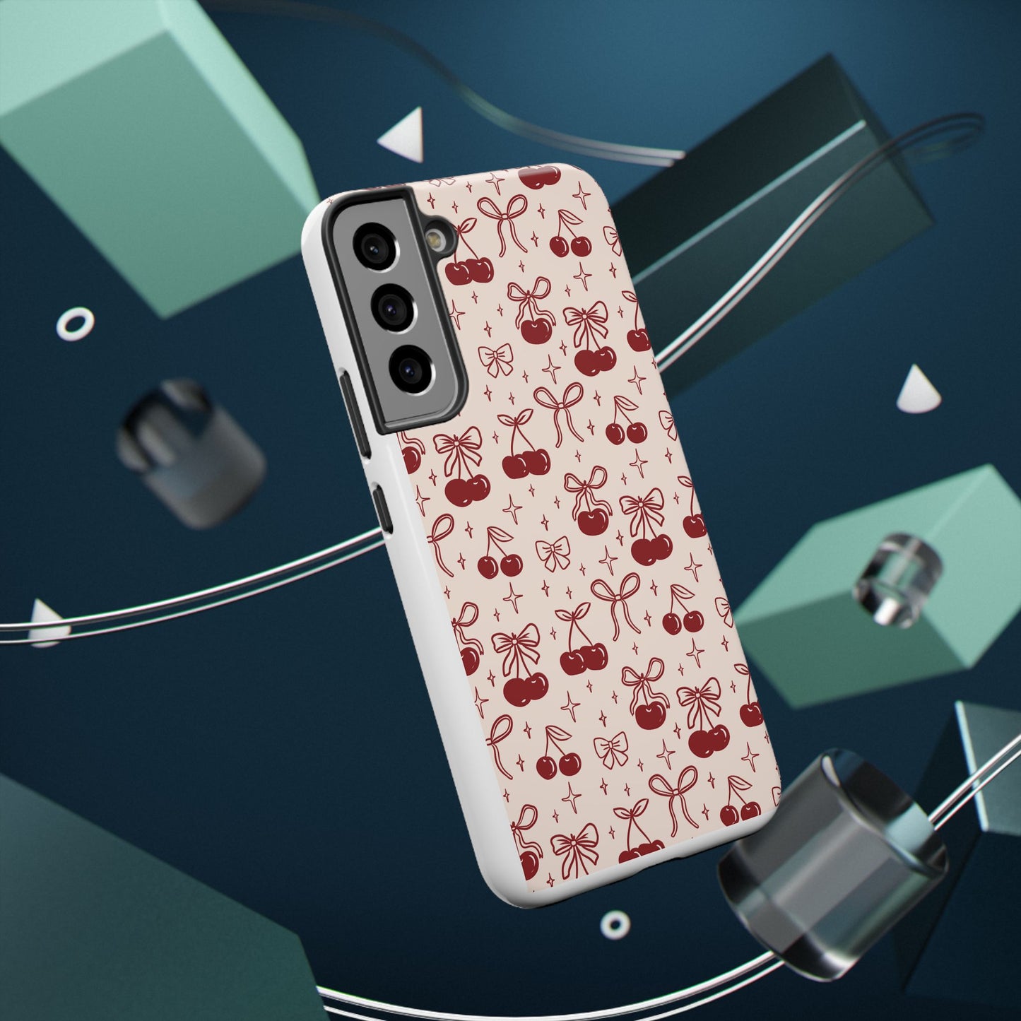 Cherry Blossom Phone Case - Impact-Resistant Cherry Pattern Design