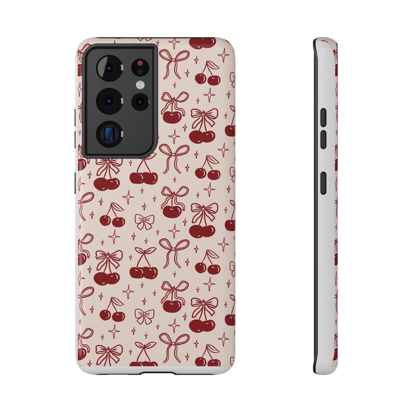 Cherry Blossom Phone Case - Impact-Resistant Cherry Pattern Design