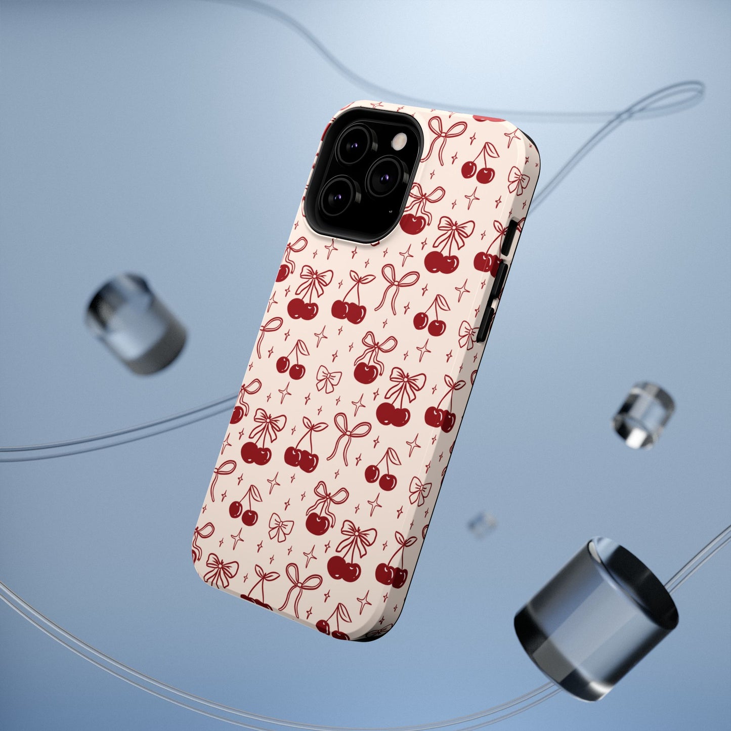 Cherry Blossom Phone Case - Impact-Resistant Cherry Pattern Design