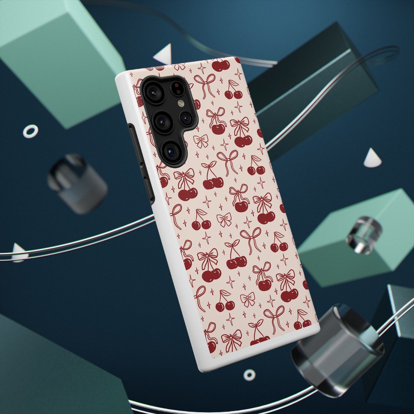 Cherry Blossom Phone Case - Impact-Resistant Cherry Pattern Design