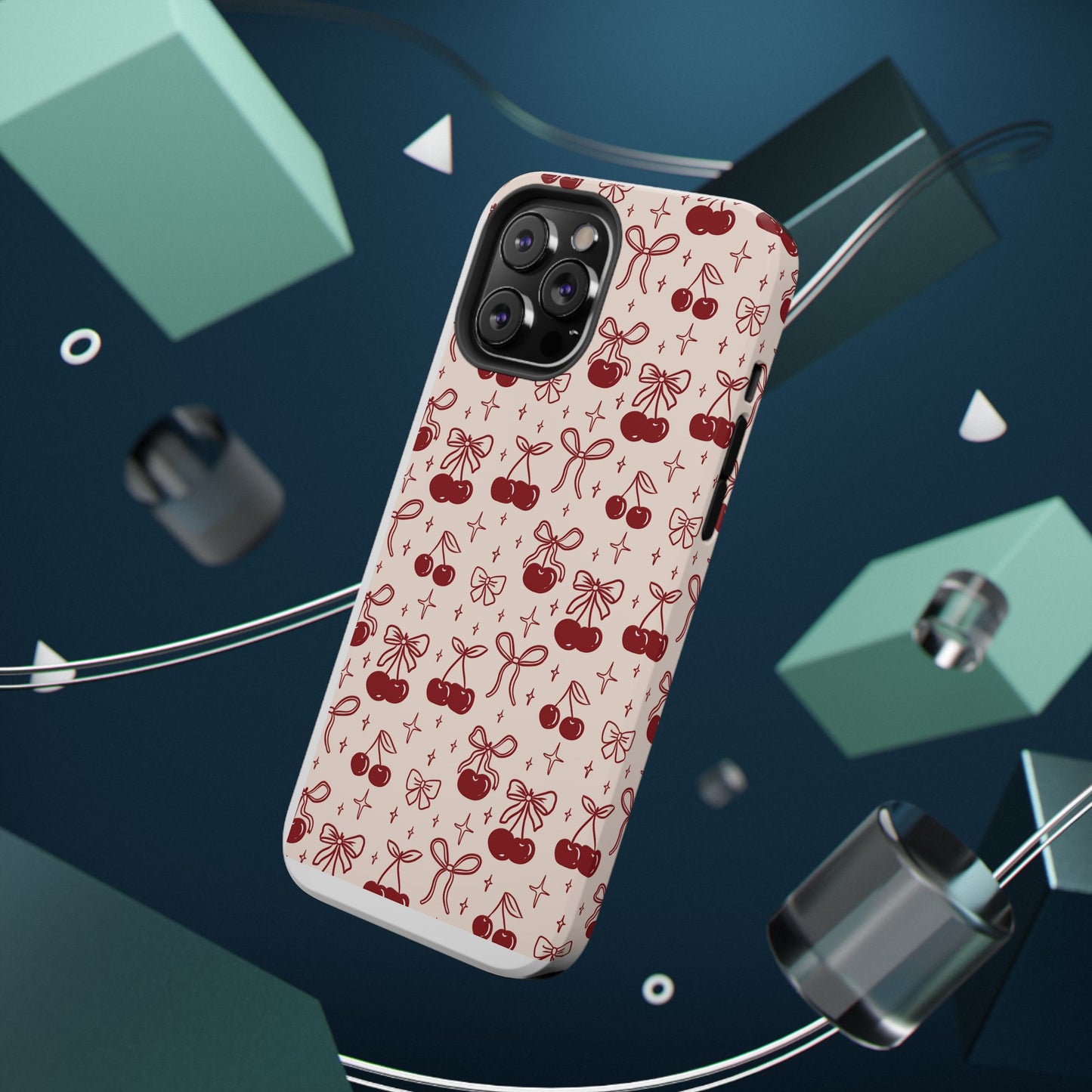 Cherry Blossom Phone Case - Impact-Resistant Cherry Pattern Design