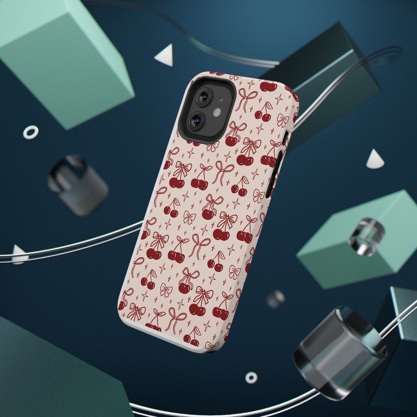 Cherry Blossom Phone Case - Impact-Resistant Cherry Pattern Design