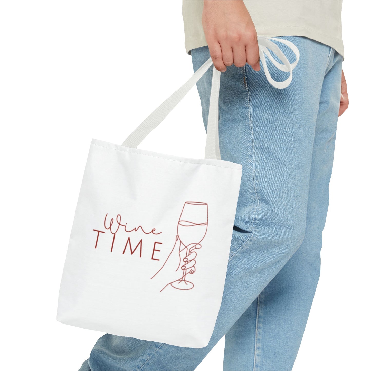 Wine Time Tote Bag - Fun Accessories for Wine Lovers, Perfect Gift for Celebrations, Events, and Everyday Use