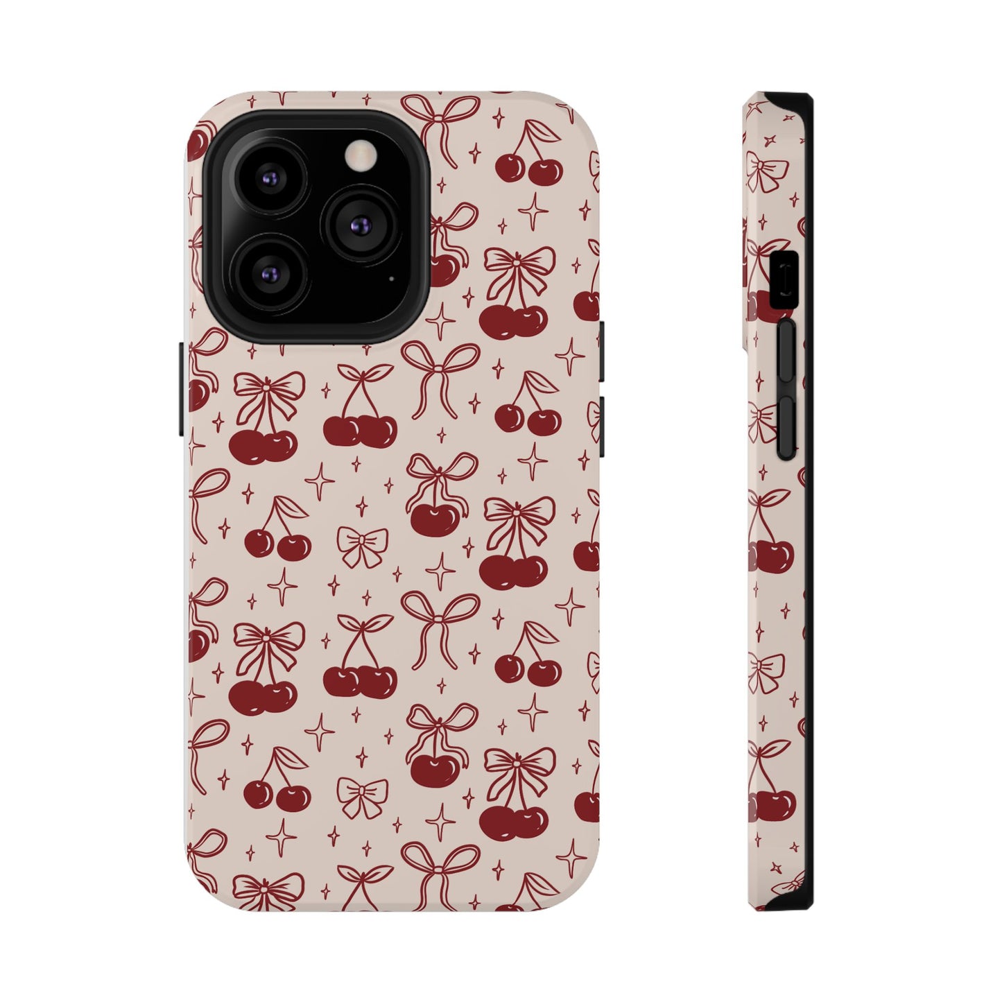 Cherry Blossom Phone Case - Impact-Resistant Cherry Pattern Design