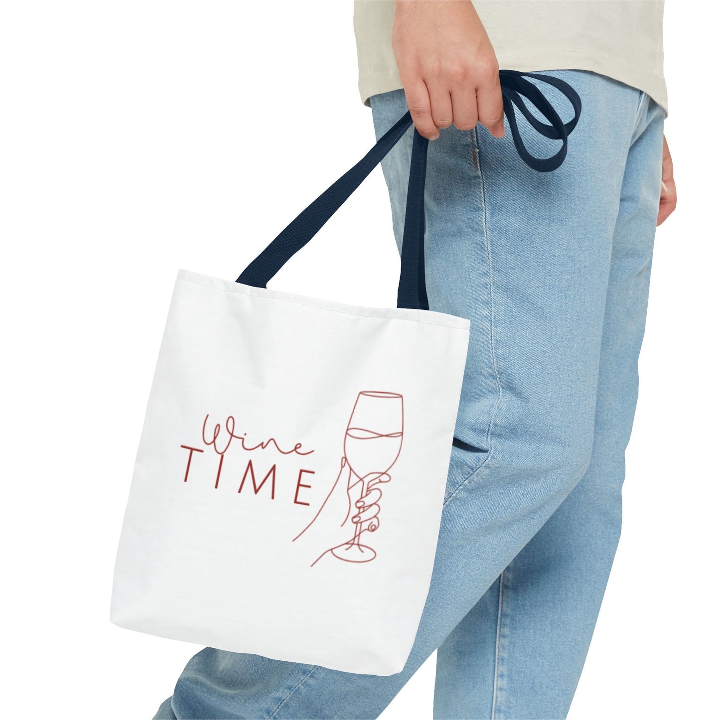 Wine Time Tote Bag - Fun Accessories for Wine Lovers, Perfect Gift for Celebrations, Events, and Everyday Use