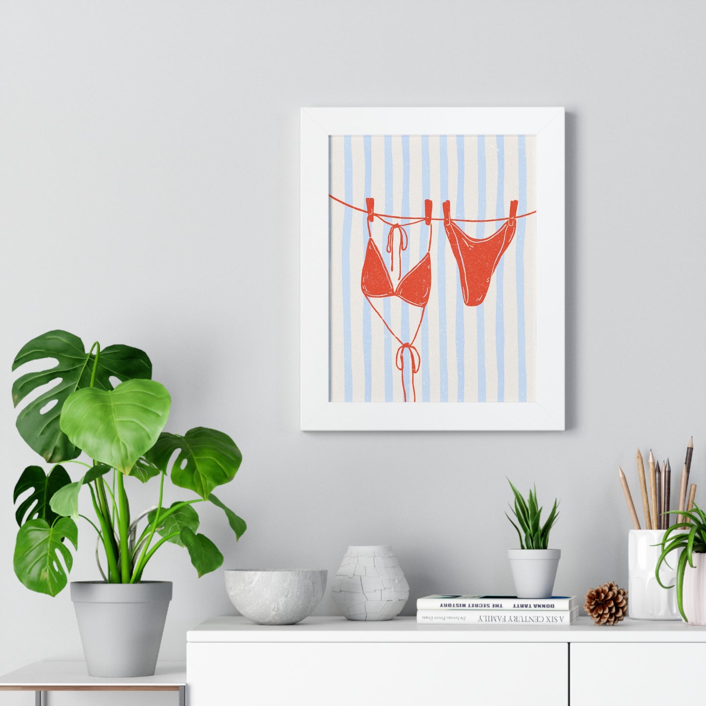 Chic Swimwear Frame Poster