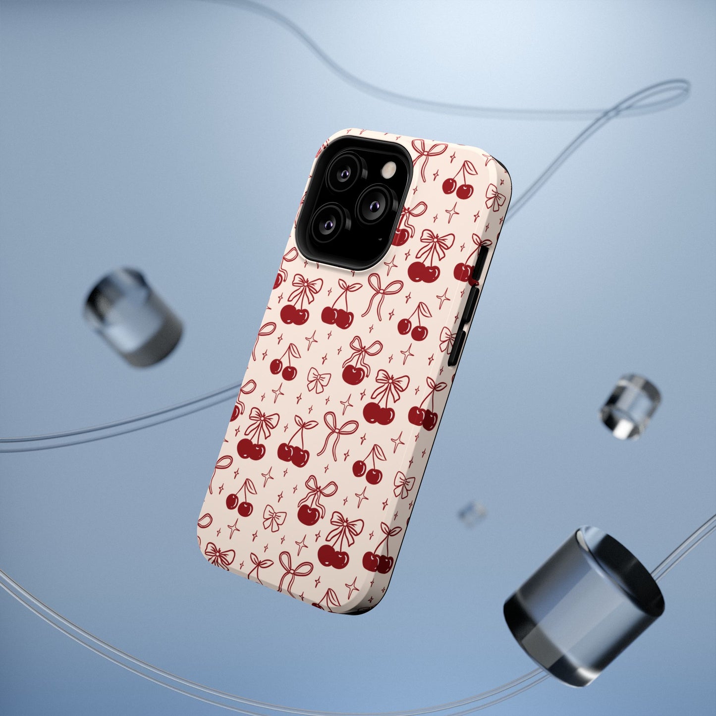 Cherry Blossom Phone Case - Impact-Resistant Cherry Pattern Design