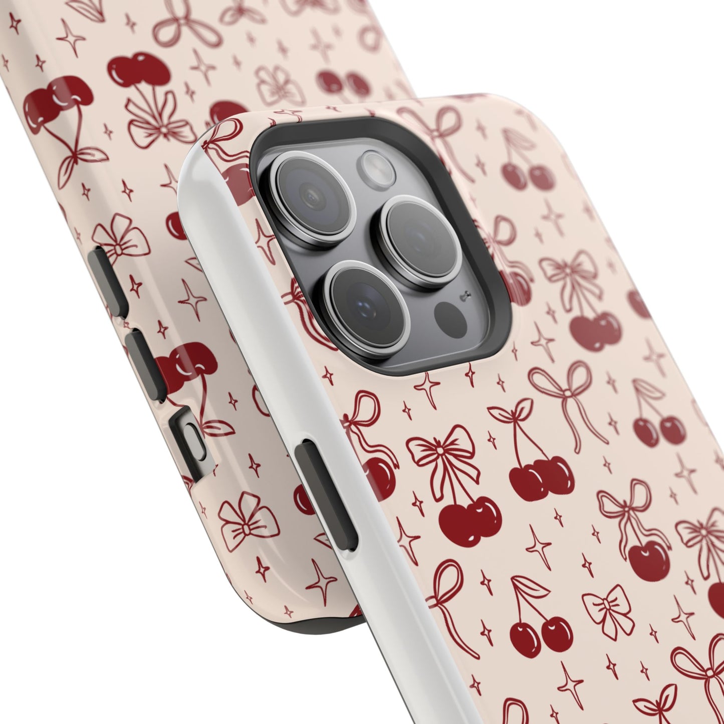 Cherry Blossom Phone Case - Impact-Resistant Cherry Pattern Design