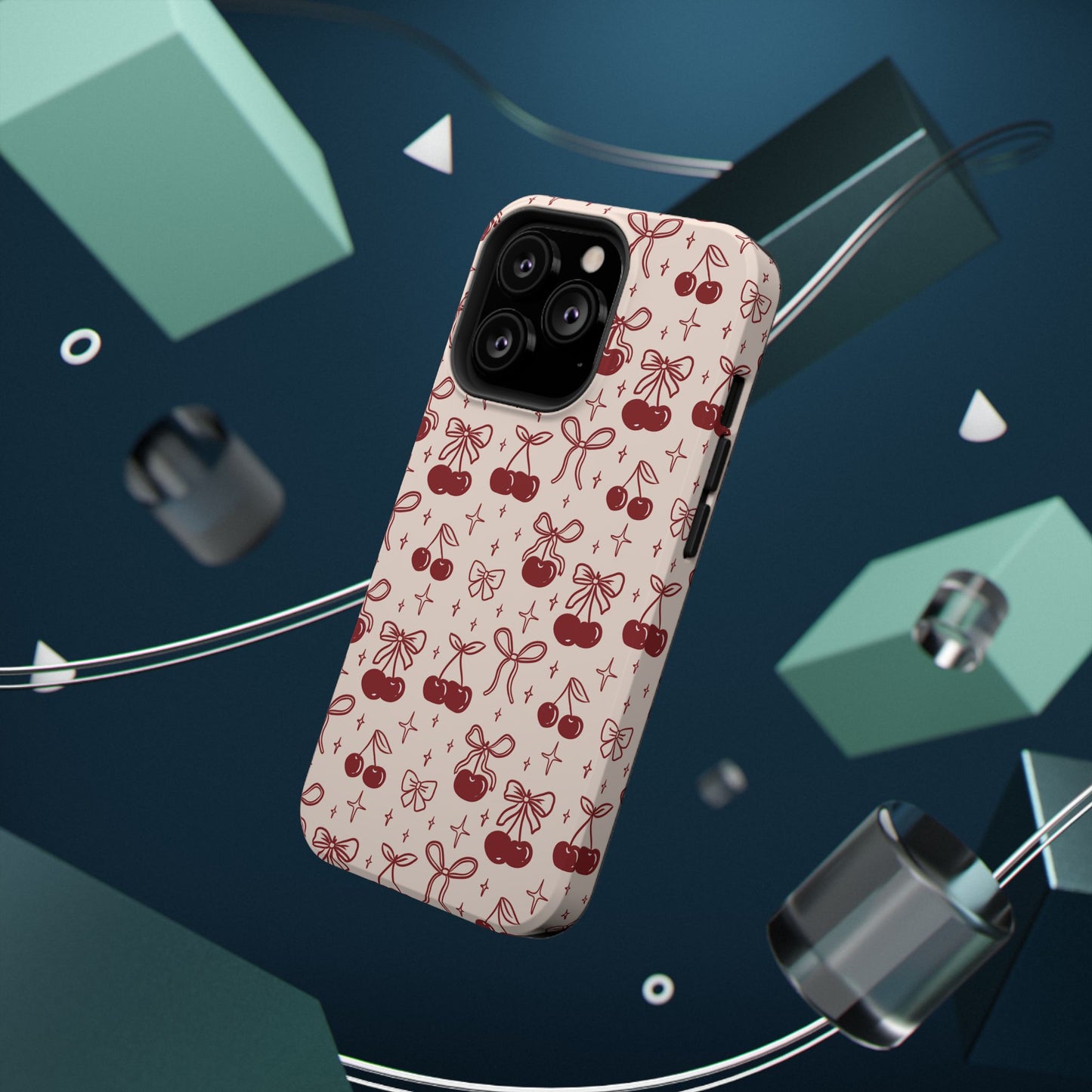 Cherry Blossom Phone Case - Impact-Resistant Cherry Pattern Design