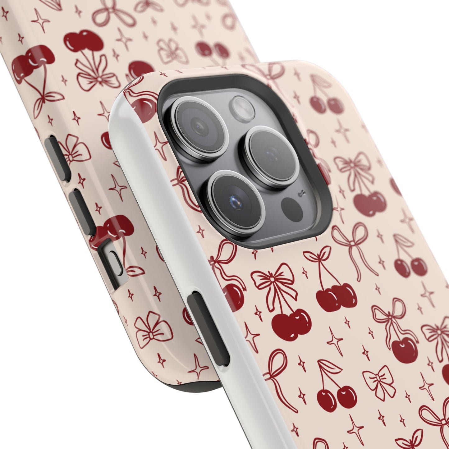 Cherry Blossom Phone Case - Impact-Resistant Cherry Pattern Design
