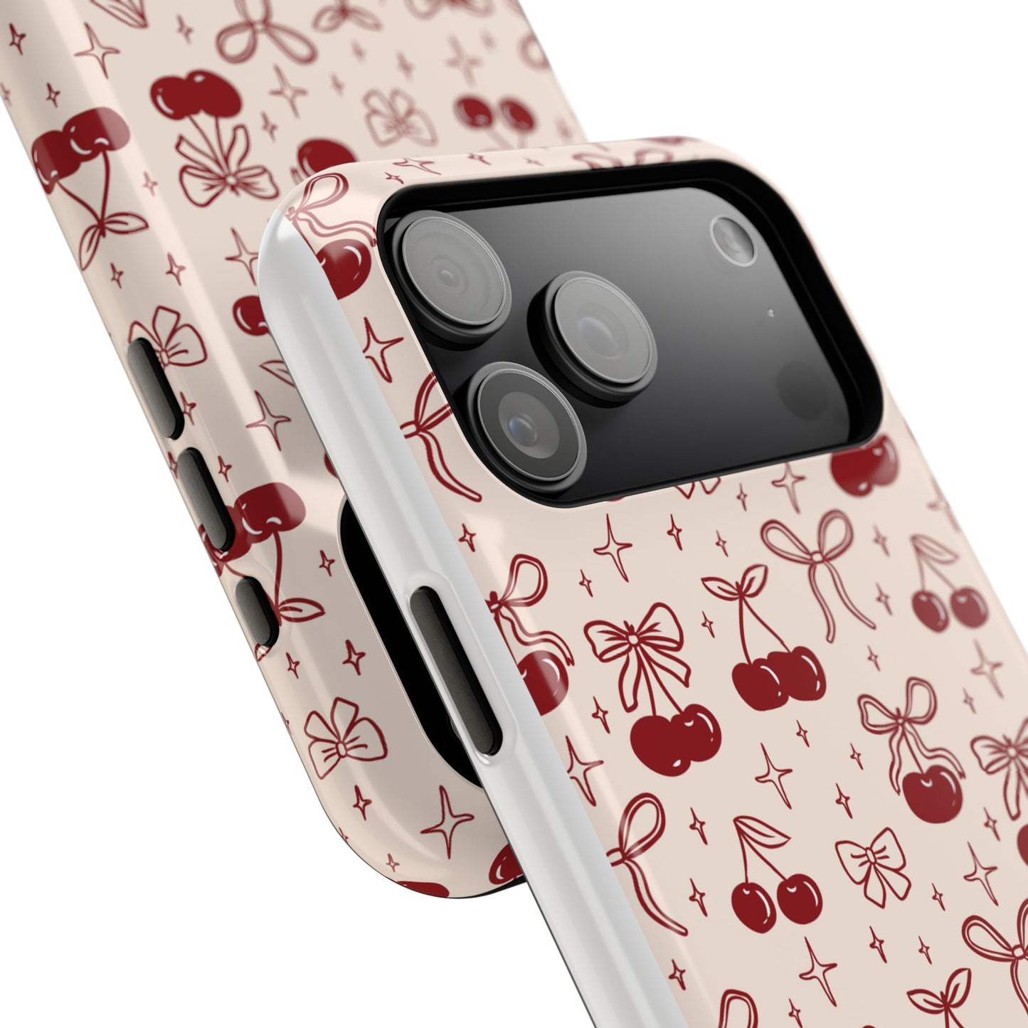 Cherry Blossom Phone Case - Impact-Resistant Cherry Pattern Design