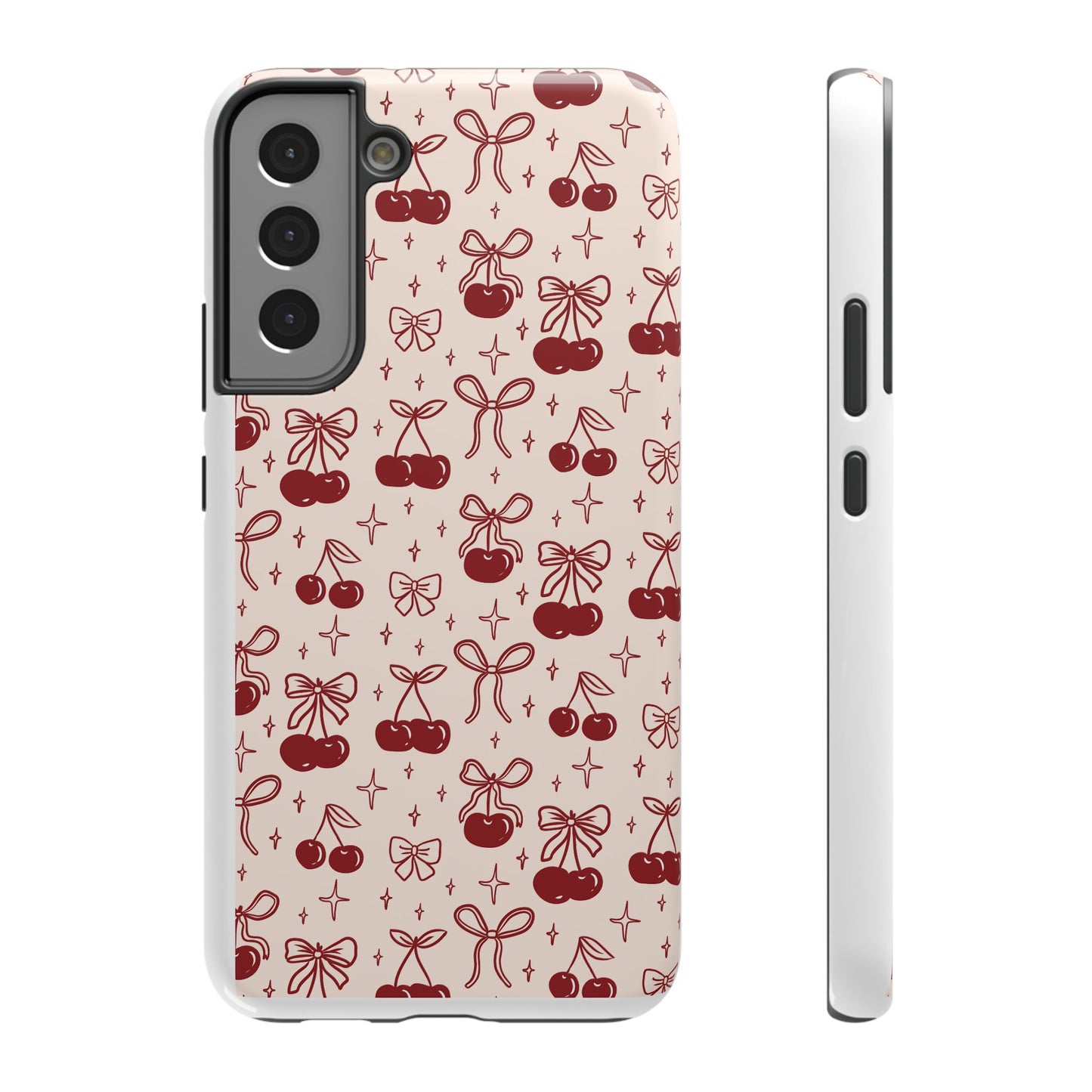 Cherry Blossom Phone Case - Impact-Resistant Cherry Pattern Design