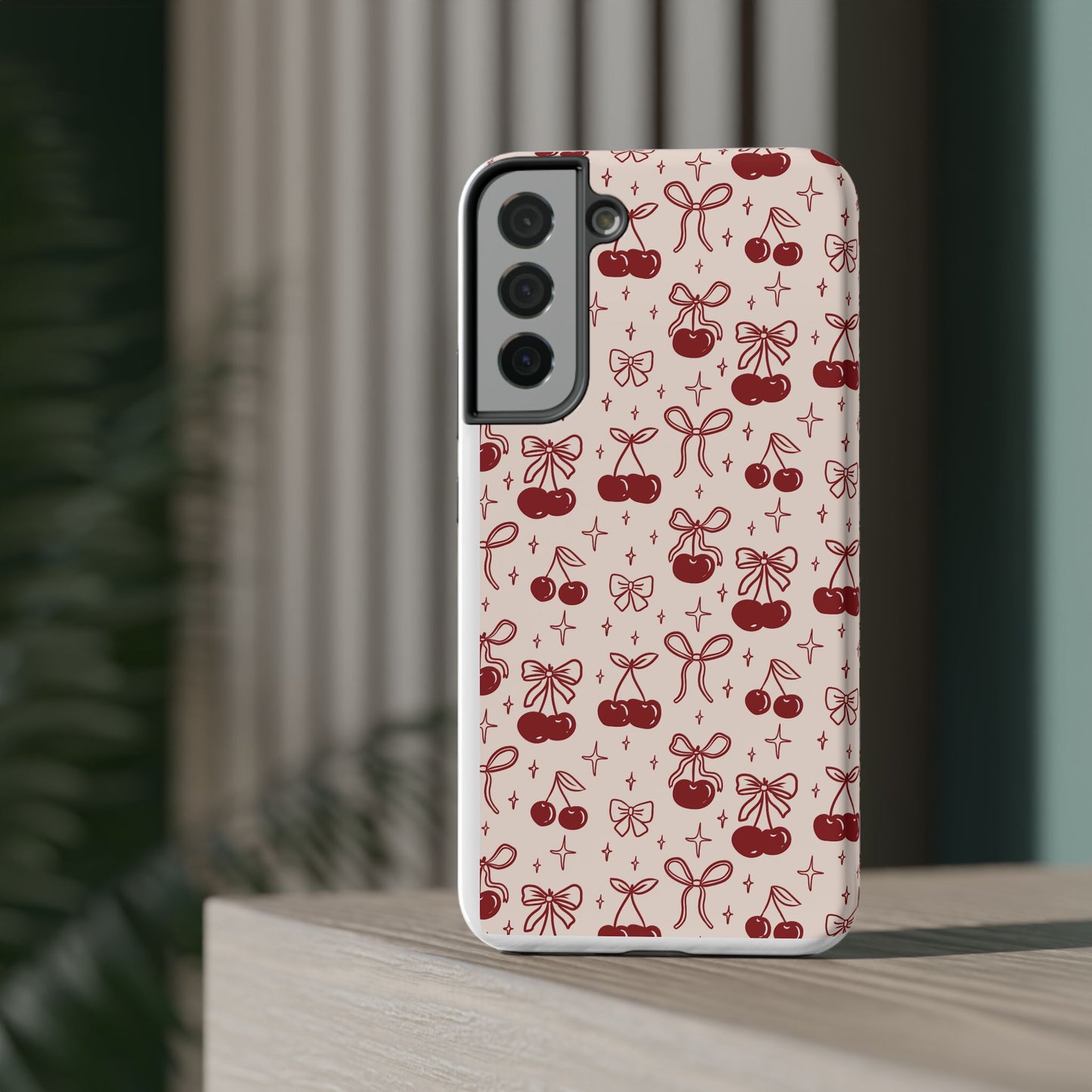 Cherry Blossom Phone Case - Impact-Resistant Cherry Pattern Design