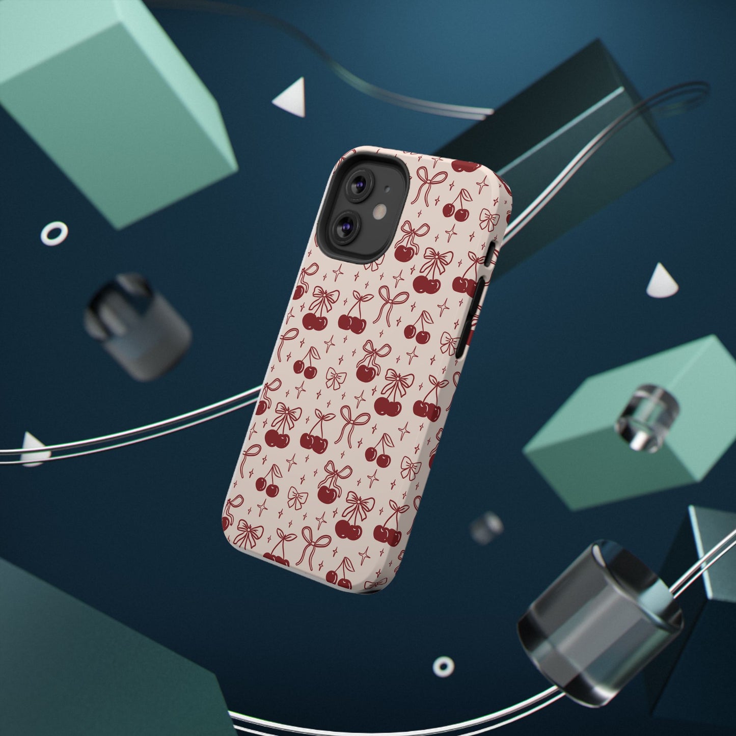 Cherry Blossom Phone Case - Impact-Resistant Cherry Pattern Design