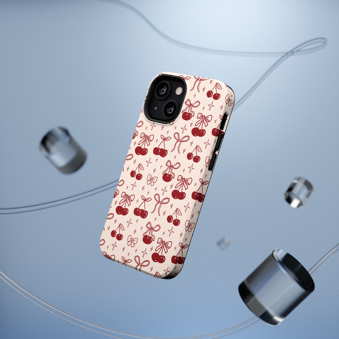 Cherry Blossom Phone Case - Impact-Resistant Cherry Pattern Design