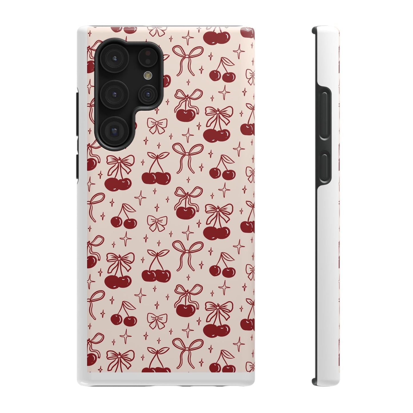 Cherry Blossom Phone Case - Impact-Resistant Cherry Pattern Design