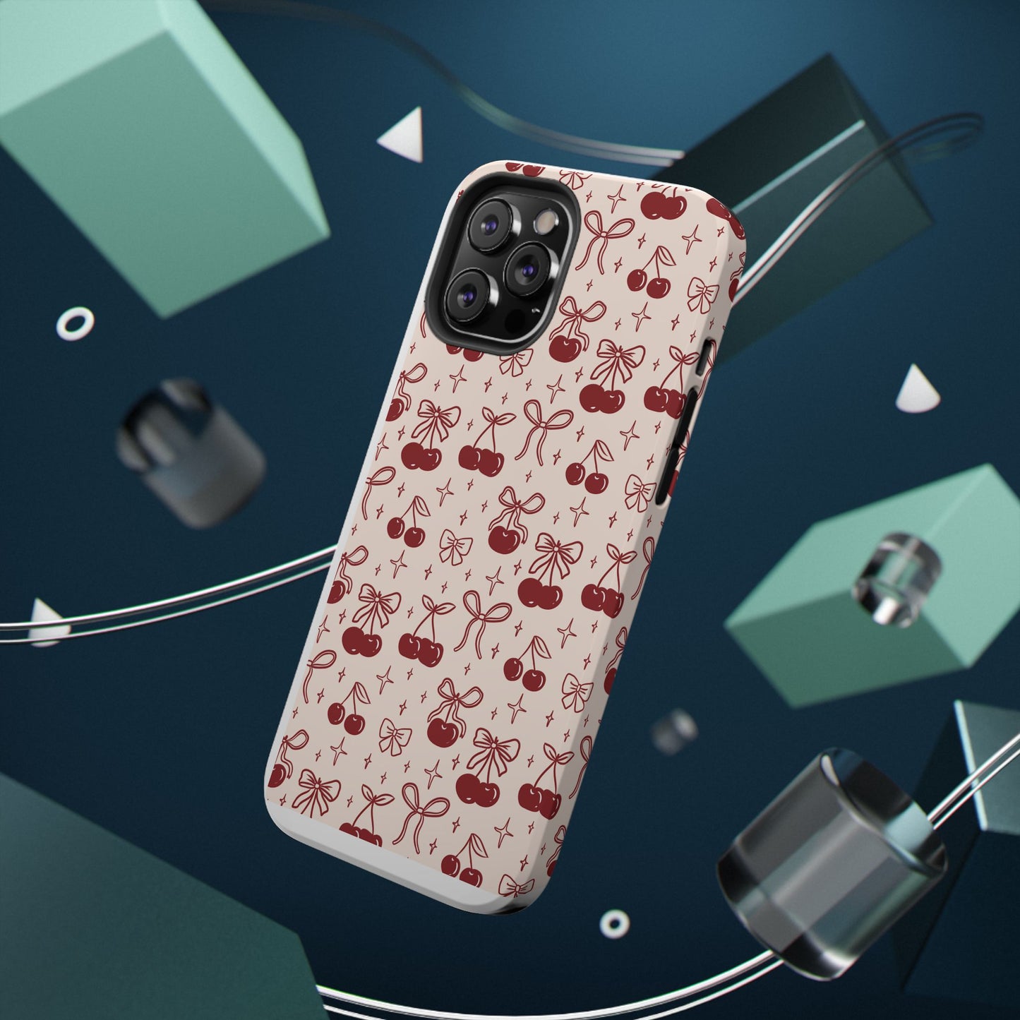 Cherry Blossom Phone Case - Impact-Resistant Cherry Pattern Design
