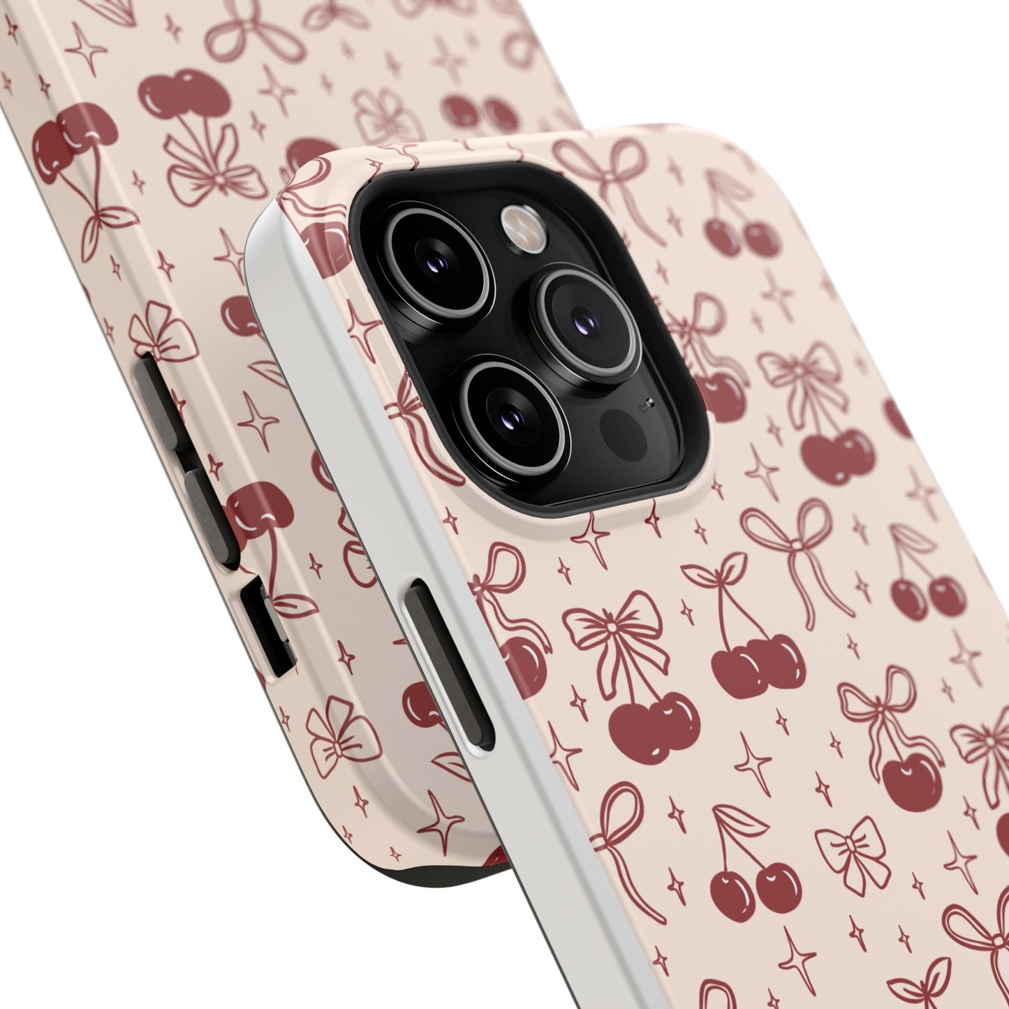 Cherry Blossom Phone Case - Impact-Resistant Cherry Pattern Design