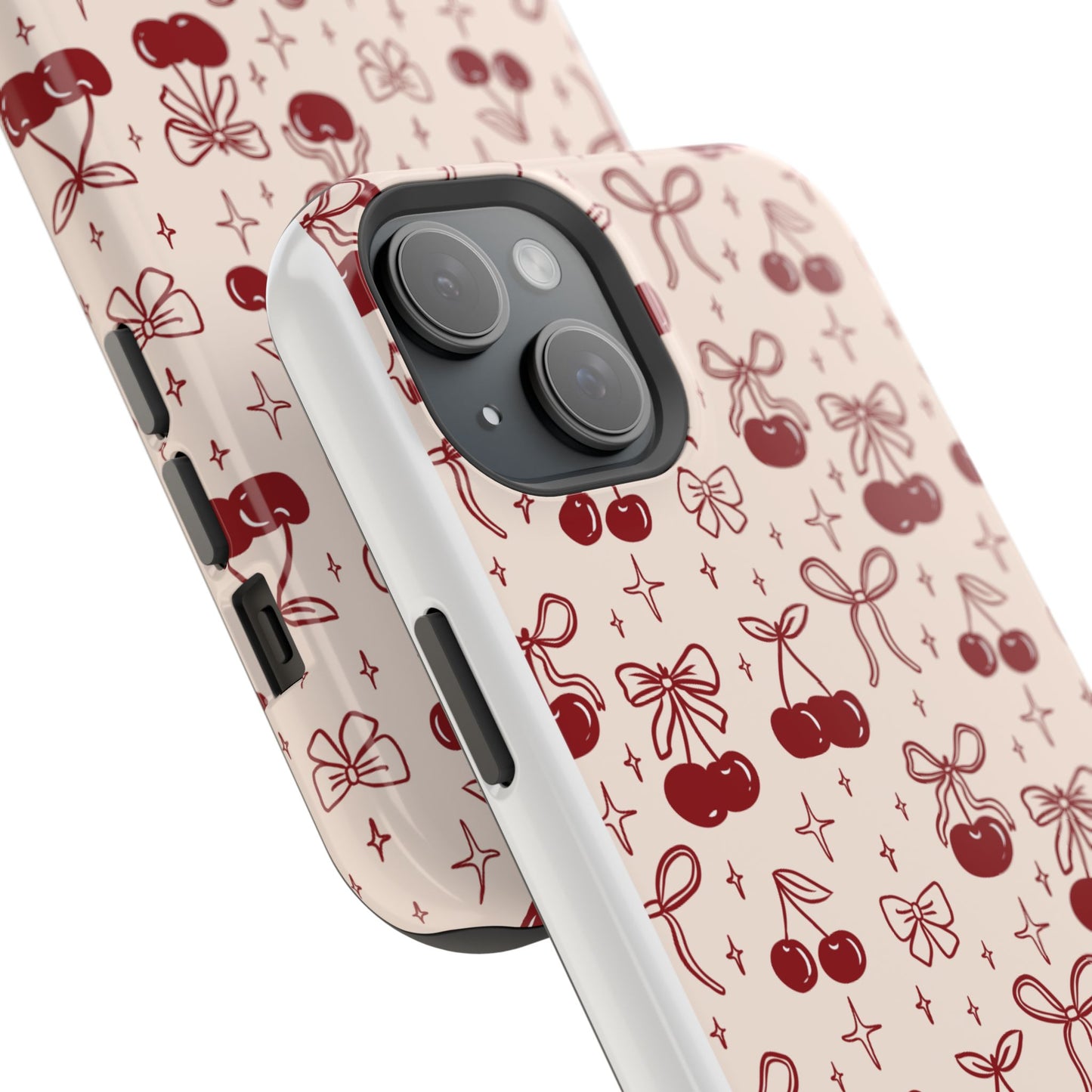 Cherry Blossom Phone Case - Impact-Resistant Cherry Pattern Design