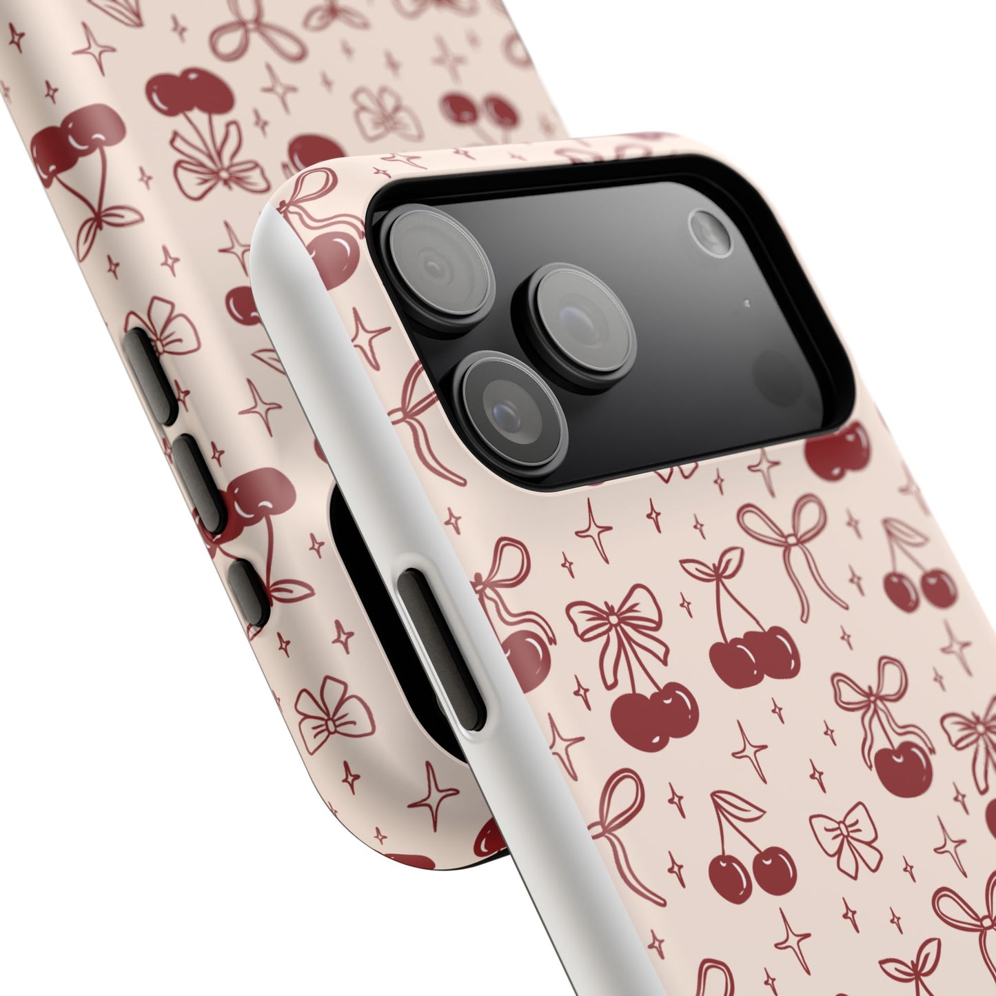 Cherry Blossom Phone Case - Impact-Resistant Cherry Pattern Design