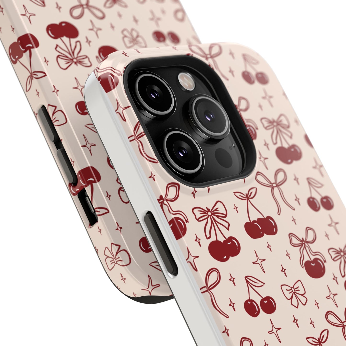Cherry Blossom Phone Case - Impact-Resistant Cherry Pattern Design