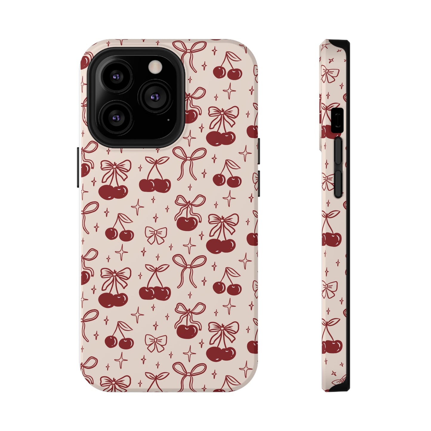 Cherry Blossom Phone Case - Impact-Resistant Cherry Pattern Design