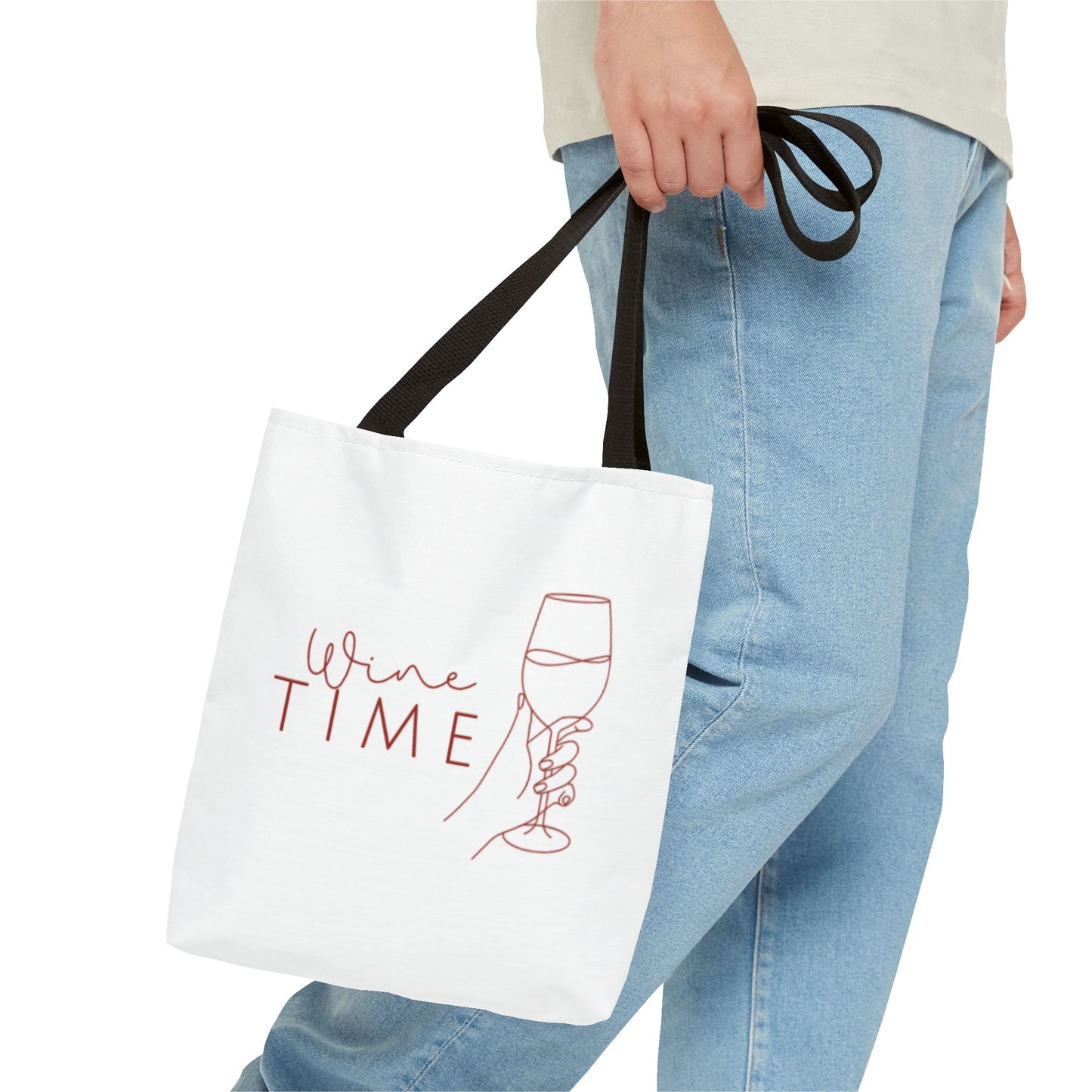 Wine Time Tote Bag - Fun Accessories for Wine Lovers, Perfect Gift for Celebrations, Events, and Everyday Use
