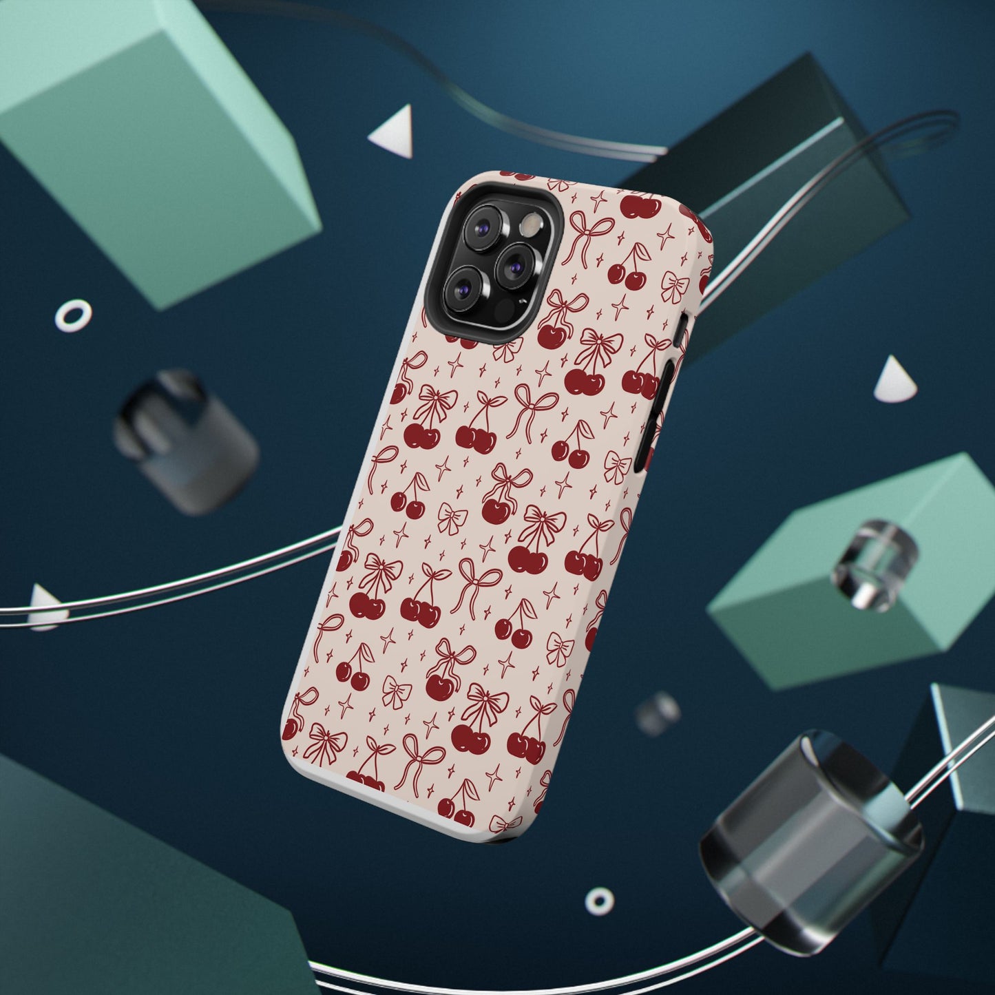 Cherry Blossom Phone Case - Impact-Resistant Cherry Pattern Design