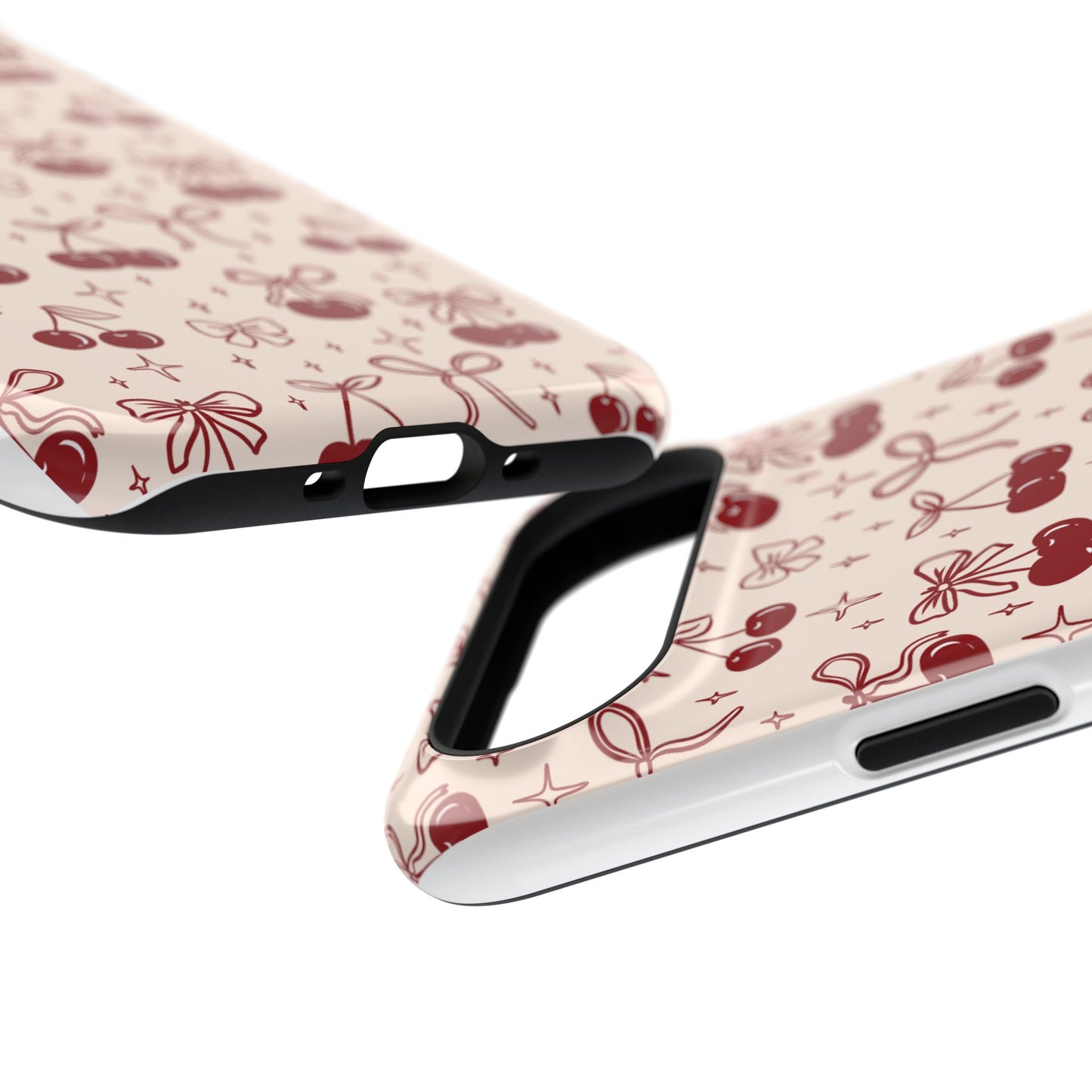 Cherry Blossom Phone Case - Impact-Resistant Cherry Pattern Design
