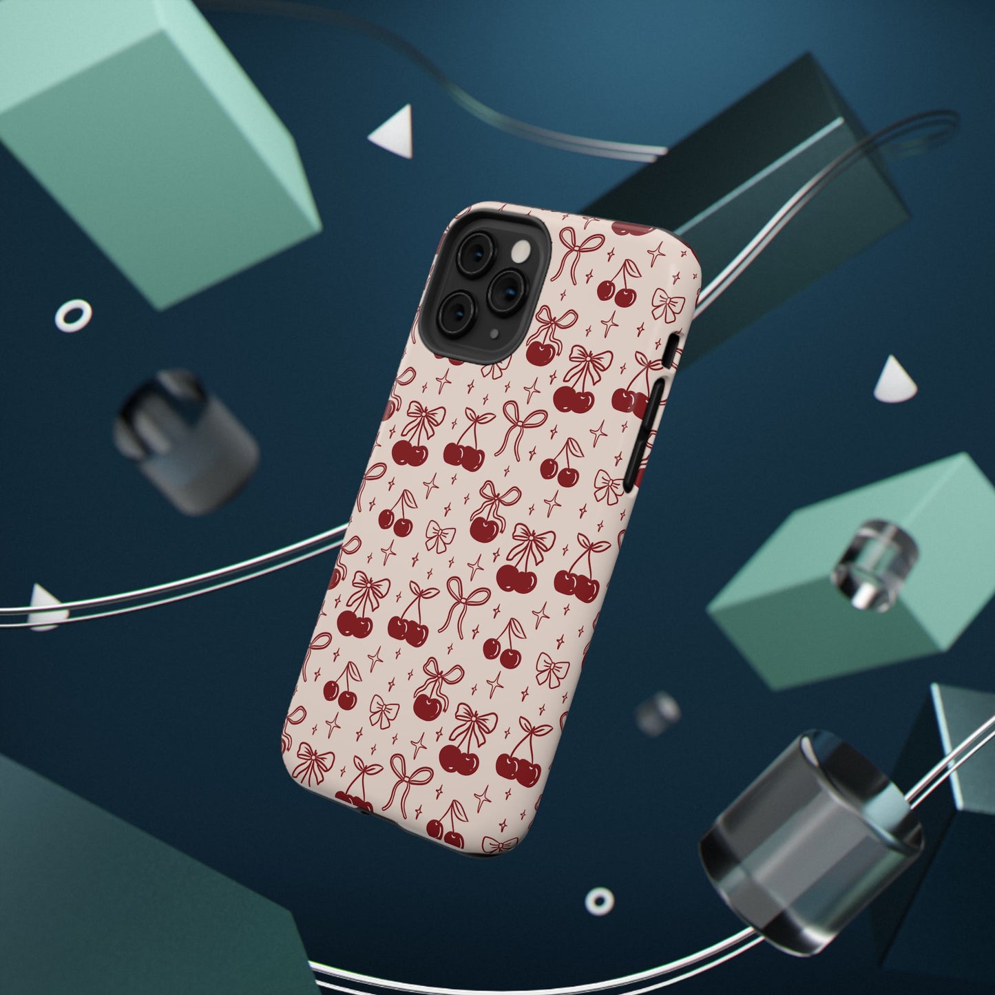 Cherry Blossom Phone Case - Impact-Resistant Cherry Pattern Design