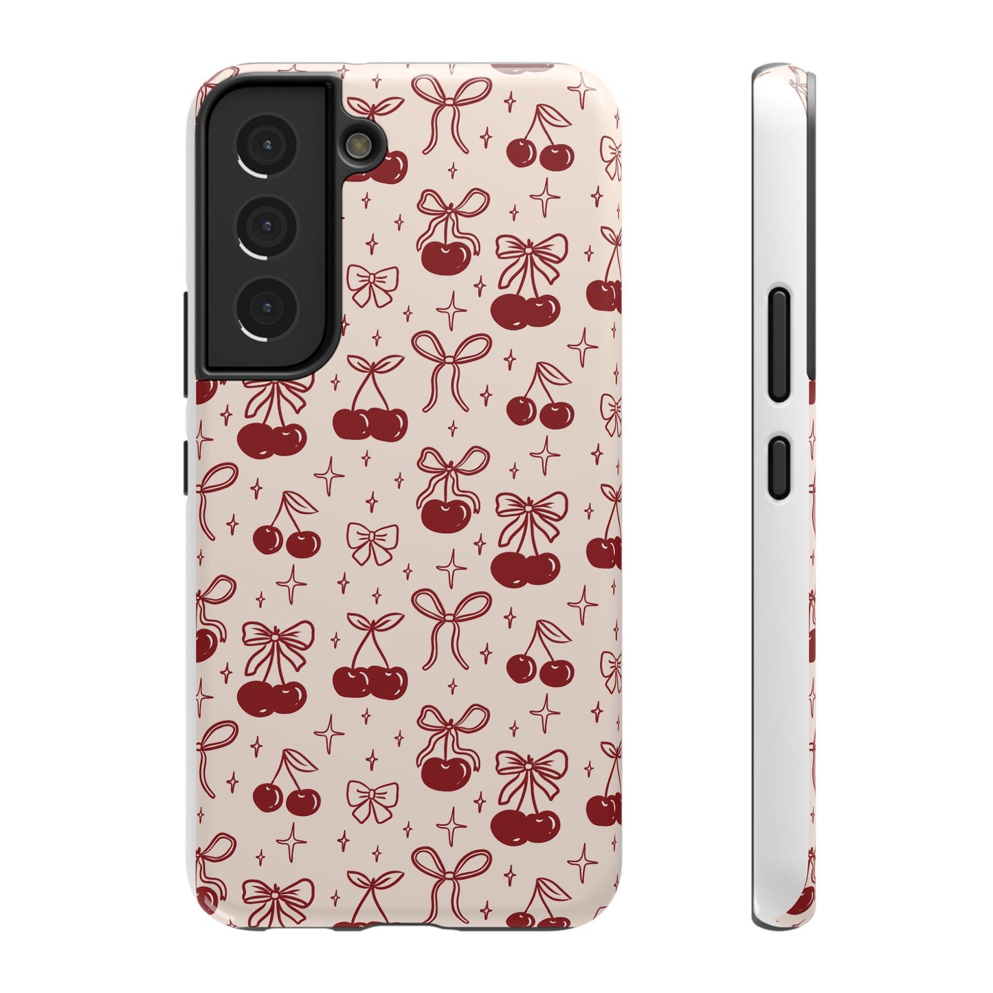Cherry Blossom Phone Case - Impact-Resistant Cherry Pattern Design