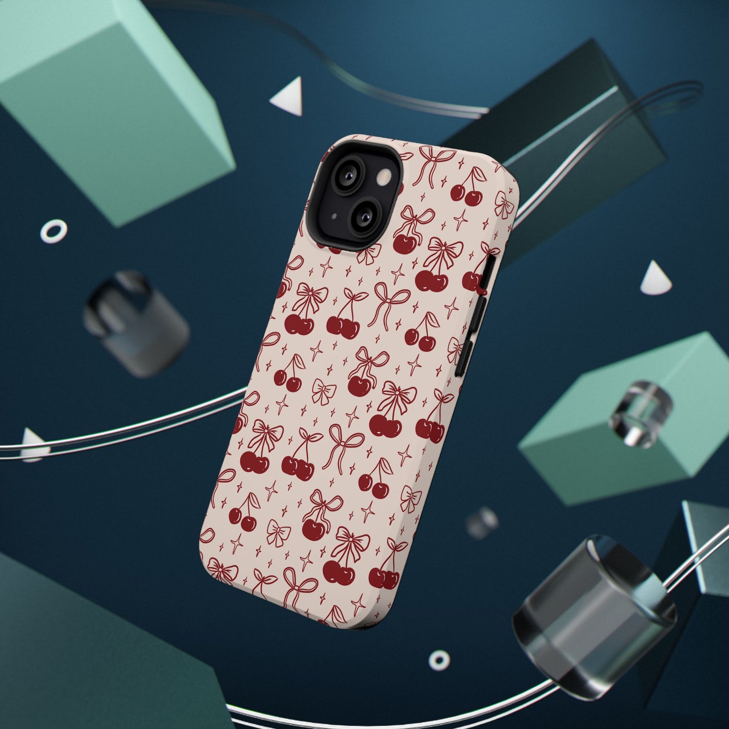 Cherry Blossom Phone Case - Impact-Resistant Cherry Pattern Design