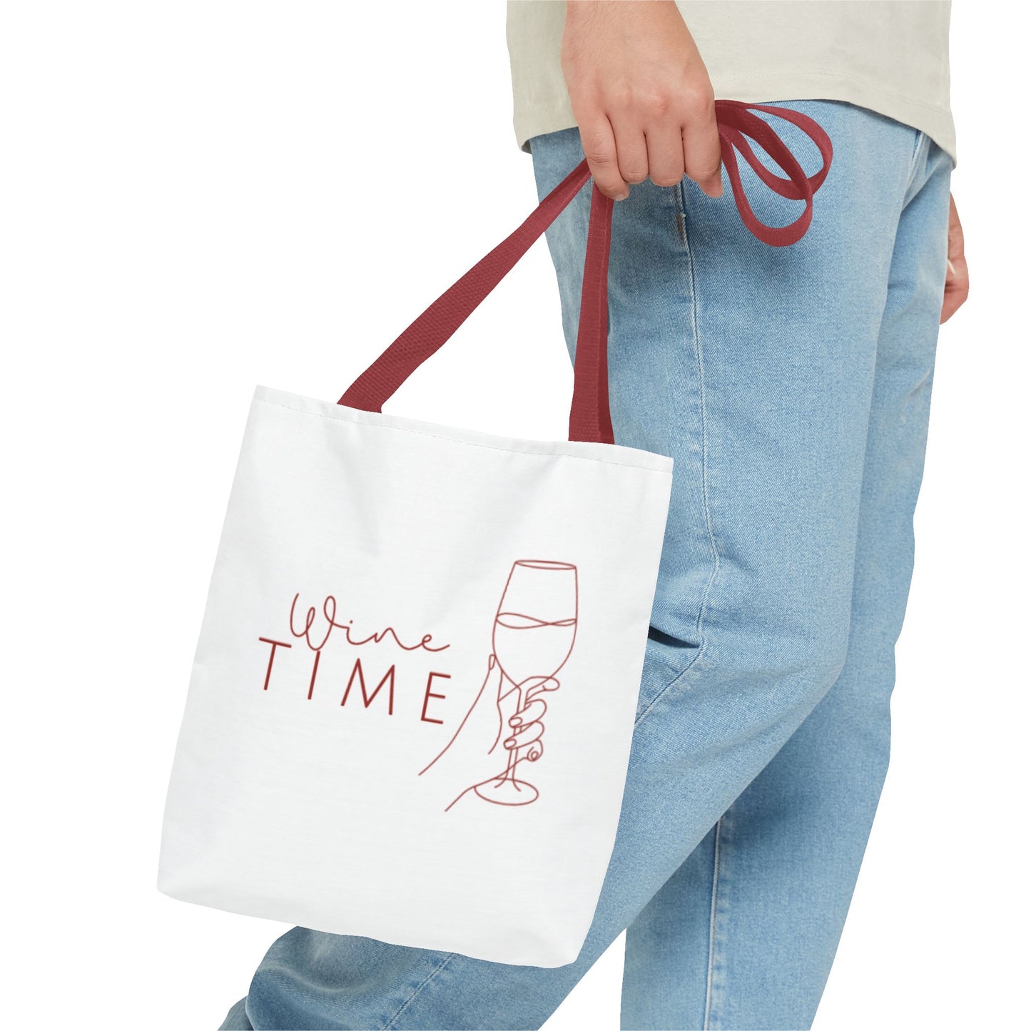 Wine Time Tote Bag - Fun Accessories for Wine Lovers, Perfect Gift for Celebrations, Events, and Everyday Use