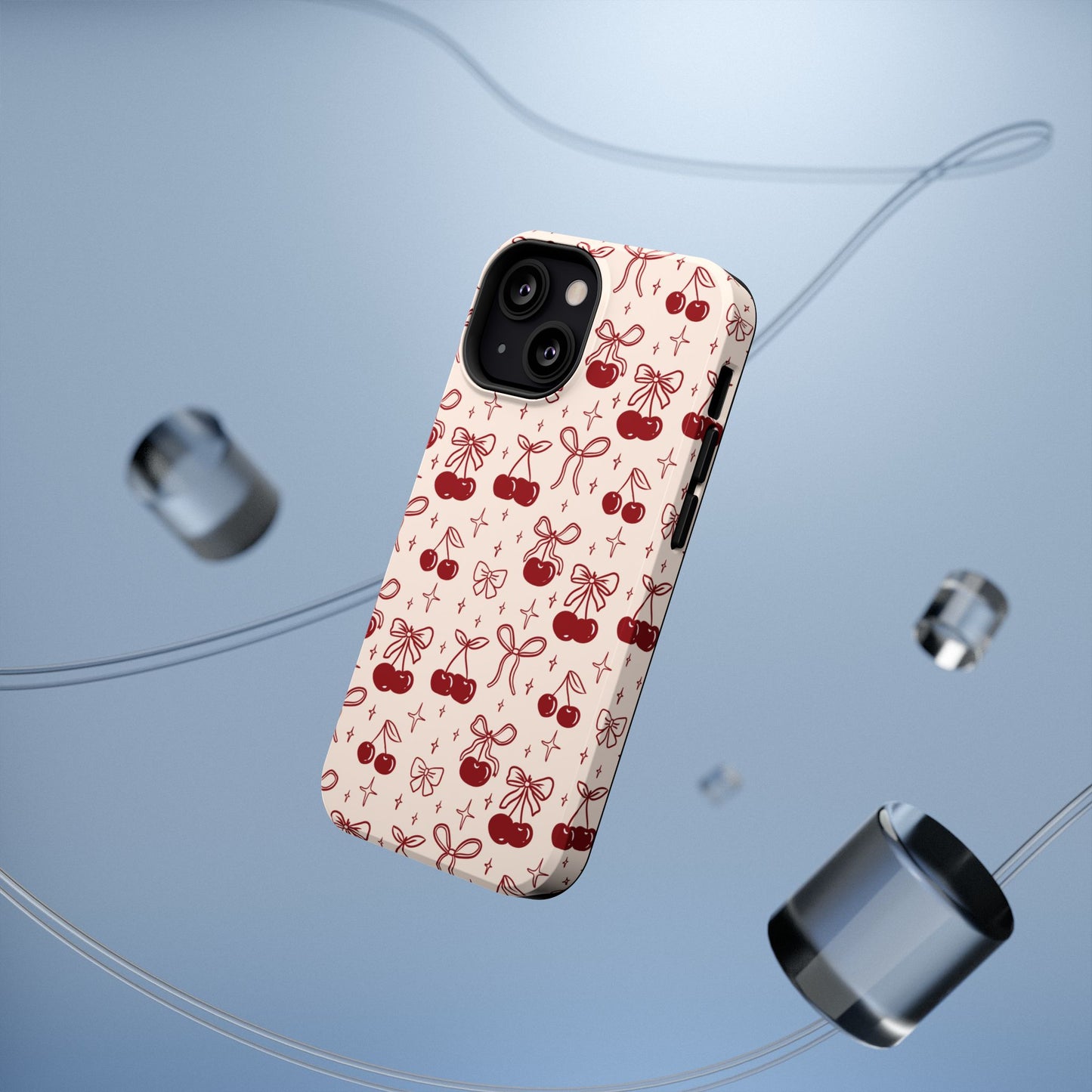 Cherry Blossom Phone Case - Impact-Resistant Cherry Pattern Design