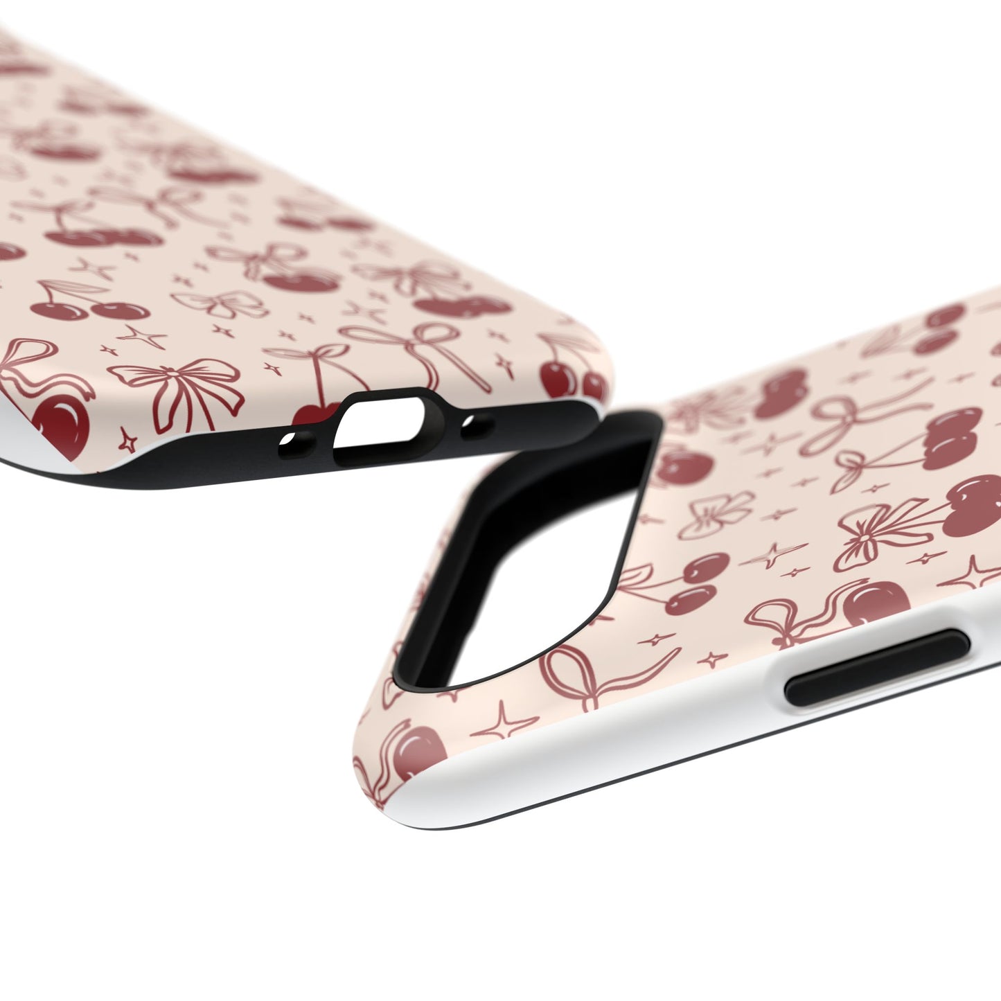 Cherry Blossom Phone Case - Impact-Resistant Cherry Pattern Design