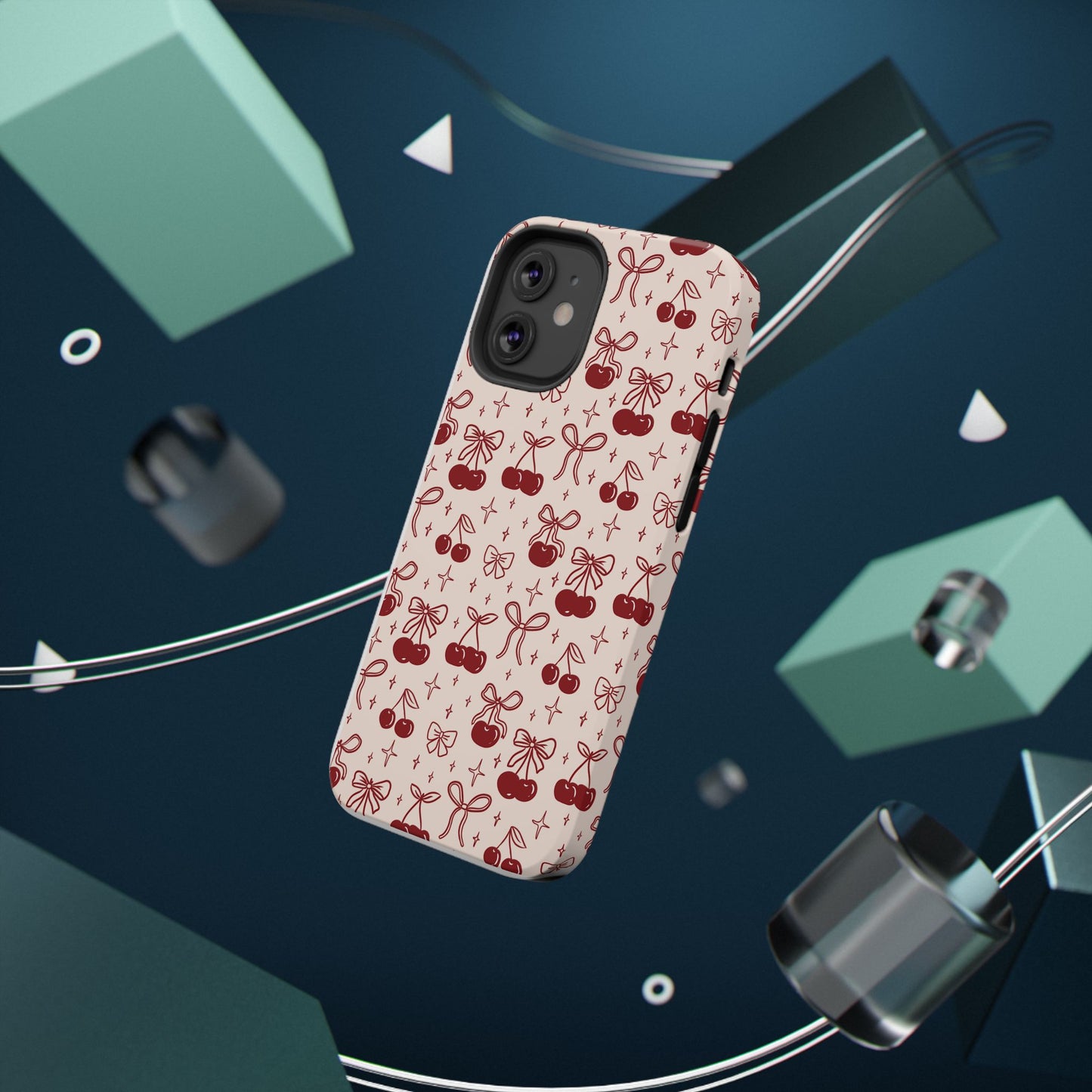 Cherry Blossom Phone Case - Impact-Resistant Cherry Pattern Design