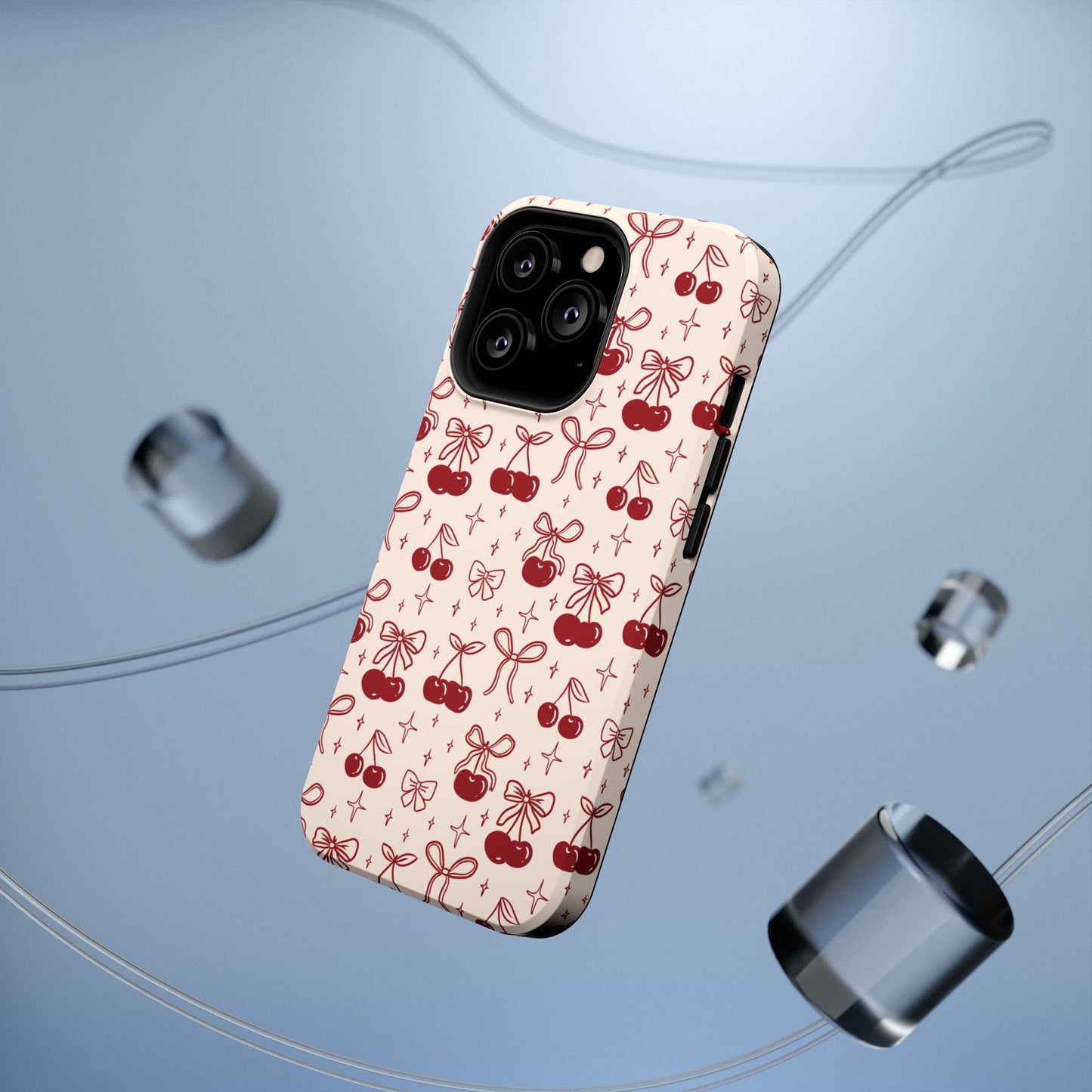 Cherry Blossom Phone Case - Impact-Resistant Cherry Pattern Design