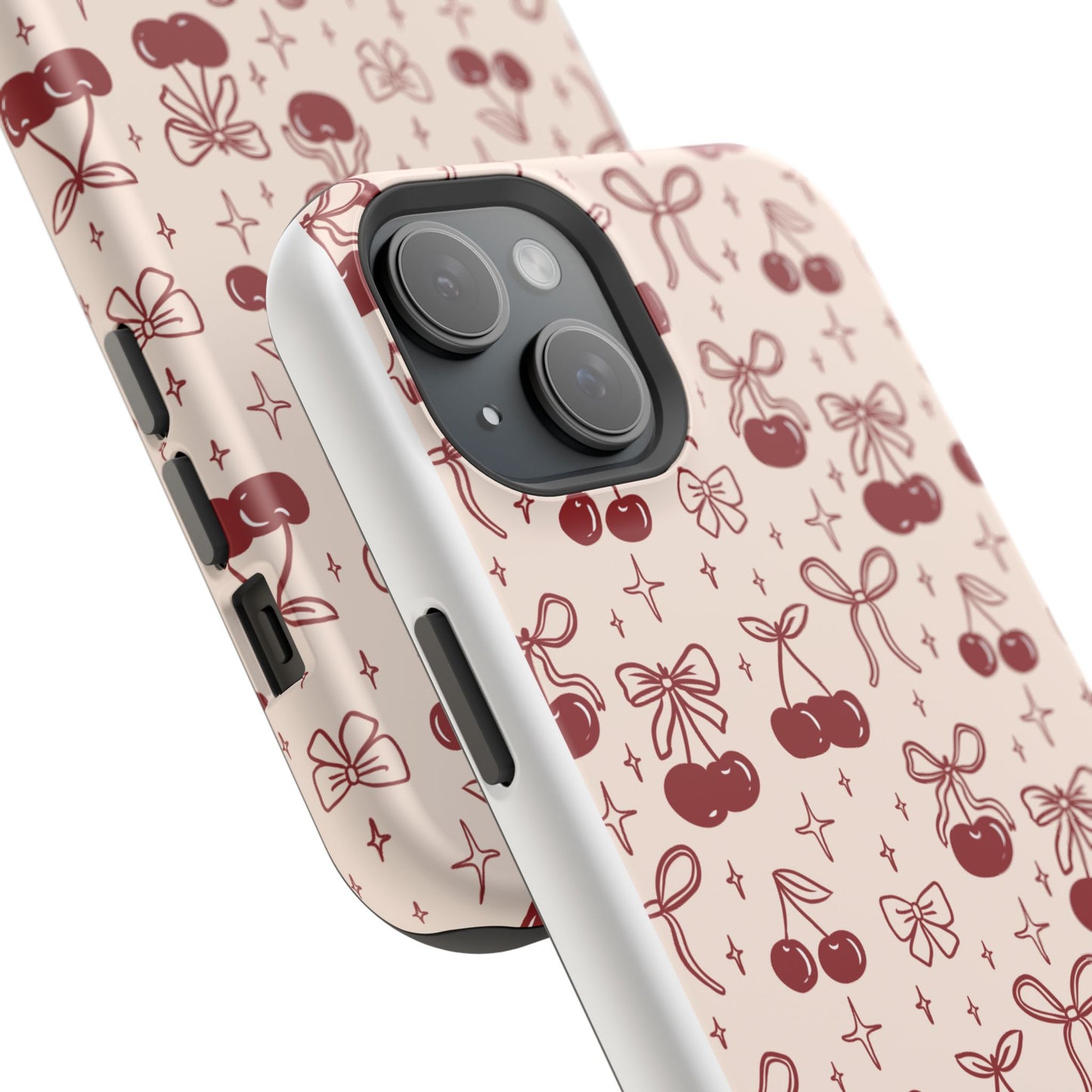 Cherry Blossom Phone Case - Impact-Resistant Cherry Pattern Design